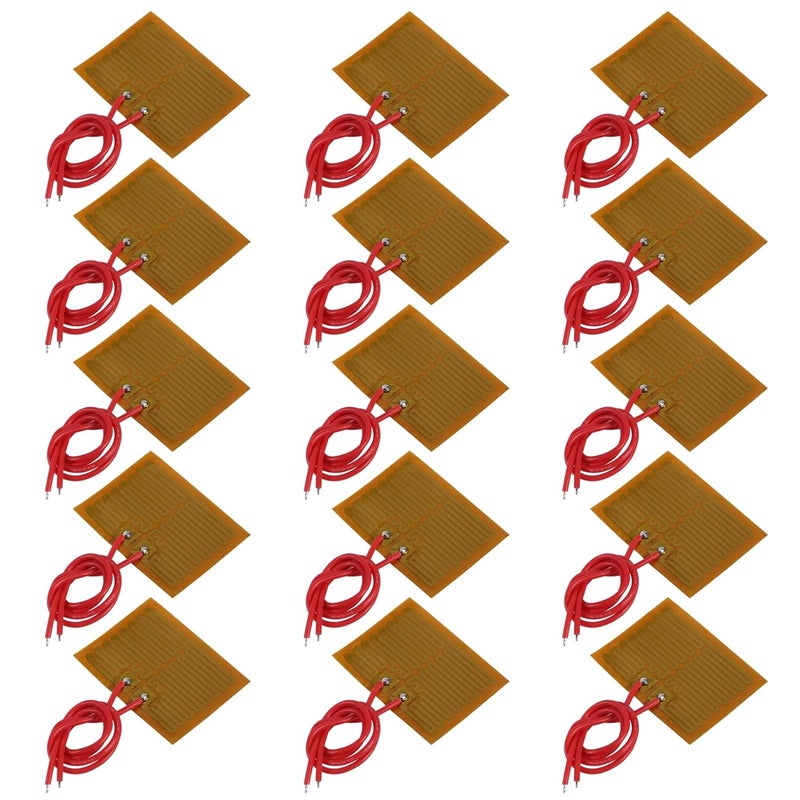 XIITIA 15pcs 30mmx40mm Film Heater Plate Adhesive Pad, PI Heating Elements Film 5V 1W Strip Heater Adhesive Polyimide Heater Plate (5V 1W 30mmx40mm) - Image 1